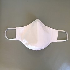 Handmade Adult Cloth Face Mask Solid 10 White Mask lot nose wire lined