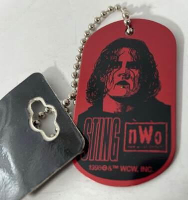 Official WWE Authentic 1998 Sting NWO Dog Tags Multi One Size New on card