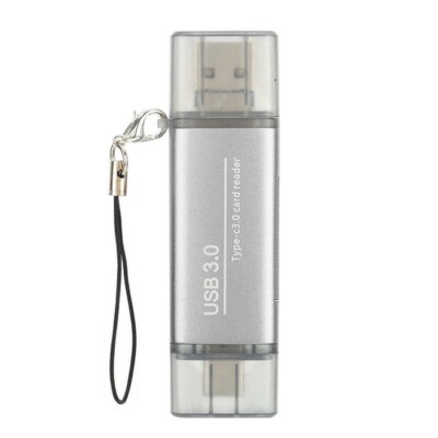 Portable USB Type C OTG 3 in 1 Card Reader Adapter