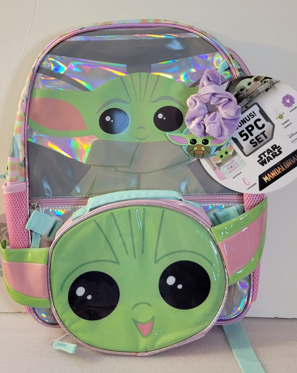 Mandalorian Baby Yoda Grogu Backpack Lunch Bag Scrunchie