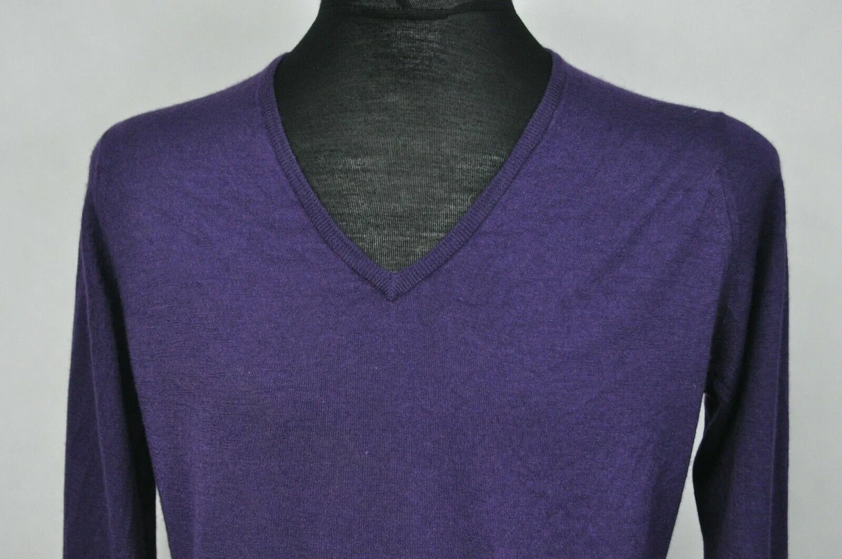 John Smedley Imperial Kashmir/Silk V-Neck Sweater Men's