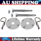 <!--F#f_0-->Stainless Steel Chrome Mount Hood Pin Plate Bonnet Lock Clip Kit Universal #1016<!--F/-->