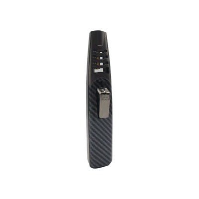 Handheld Blue Jet Flame Torch Fire Blaze Refillable Butane Lighter, Black 