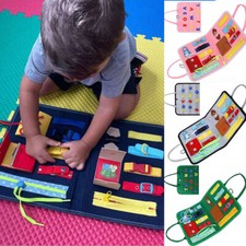 Busy Board Montessori Toy Sensory Board Skill Train Fine Motor Play Board