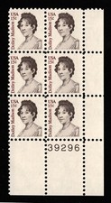 Scott # 1632  US  Dolley Madison  Plate Block (6 Stamps)  LR  M/NH - 1980