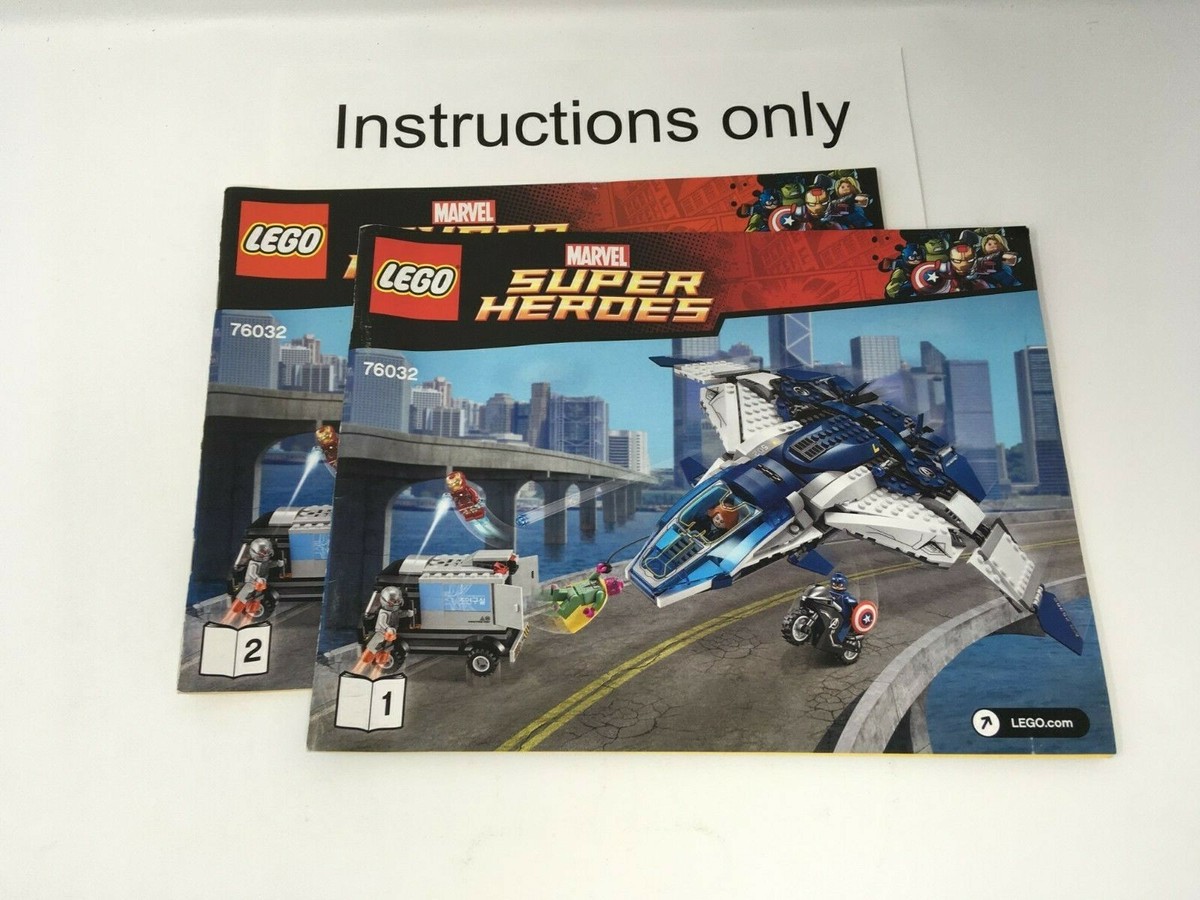 ONLY instructions Lego 76032 Quinjet City Chase Marvel Super