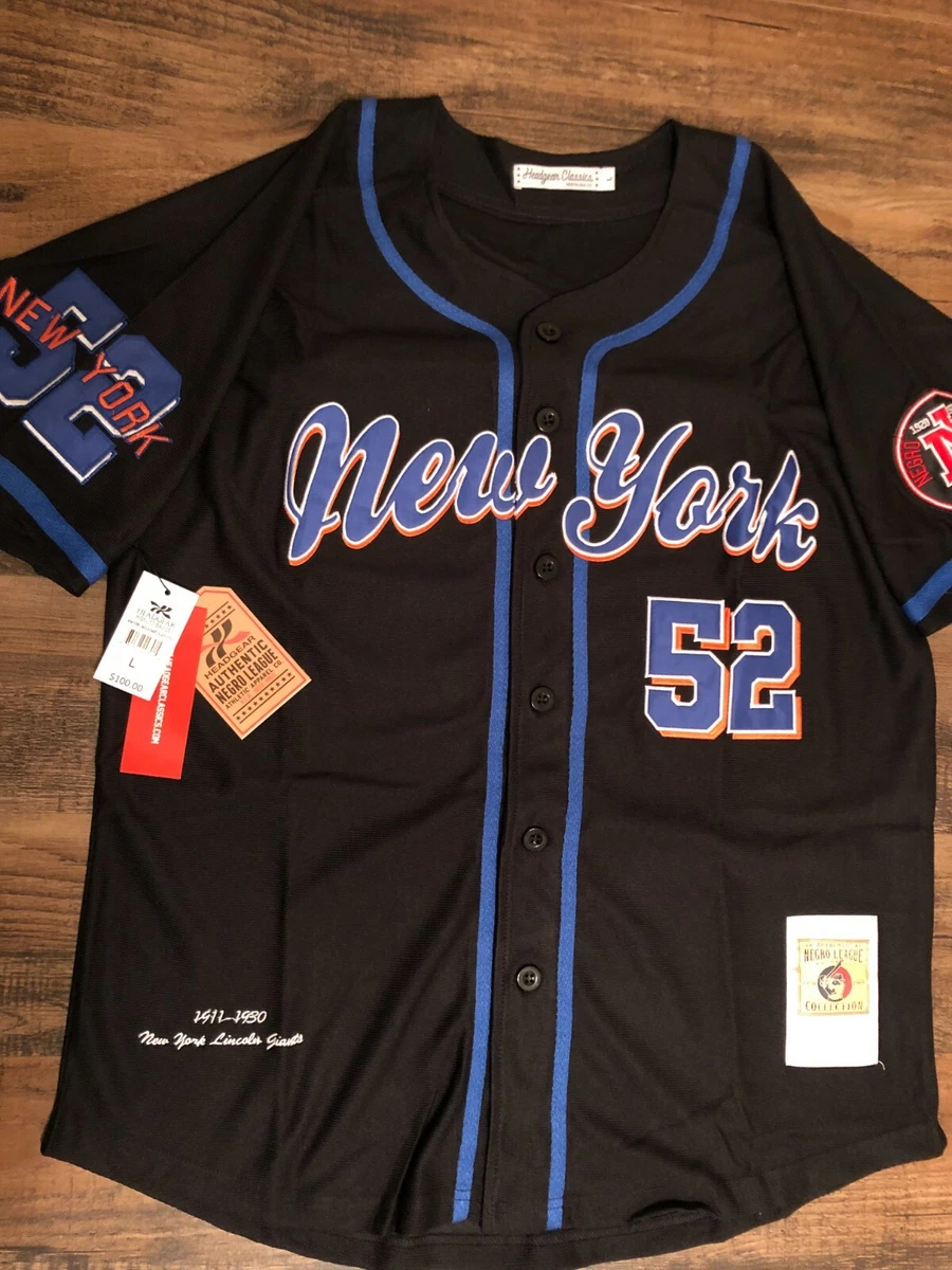 Headgear Classics NY Lincoln Giants Black Baseball Jersey Streetwear Size XL