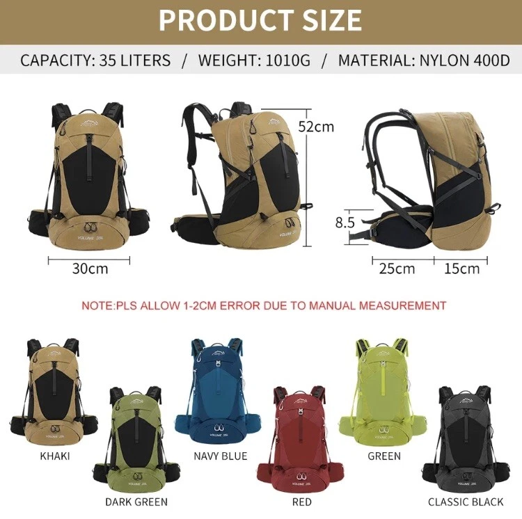 35L Bergsteiger Männer Damen Rucksack Camping Reise Wandern Trekking Outdoor Bag - Bild 4 von 4