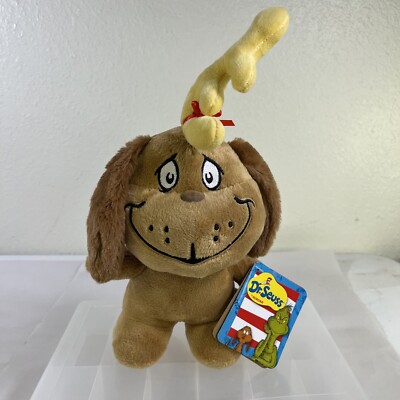 Dr. Seuss Aurora Licensed Mr. Grinch Stuffed Plush Max Dood Plush W/ Tag!