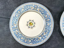 Vintage Set of 2 Myott Medici Blue Salad Plates 8" CRAZING