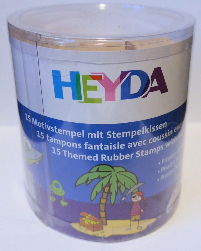 Heyda Motiv-Acrylstempel Set 3 – 3er Set Mit Verschiedenen Motiven, Runde Stempel 30–40 Mm