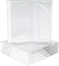100 Custodie MediaRange CD Jewel Case 10,4mm singole tray CLEAR Custodia BOX24