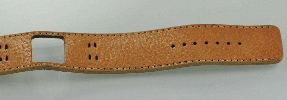 Correa de reloj de repuesto de cuero marrón plateado inoxidable para mujer Fossil 26 mm Foto 2 de 4