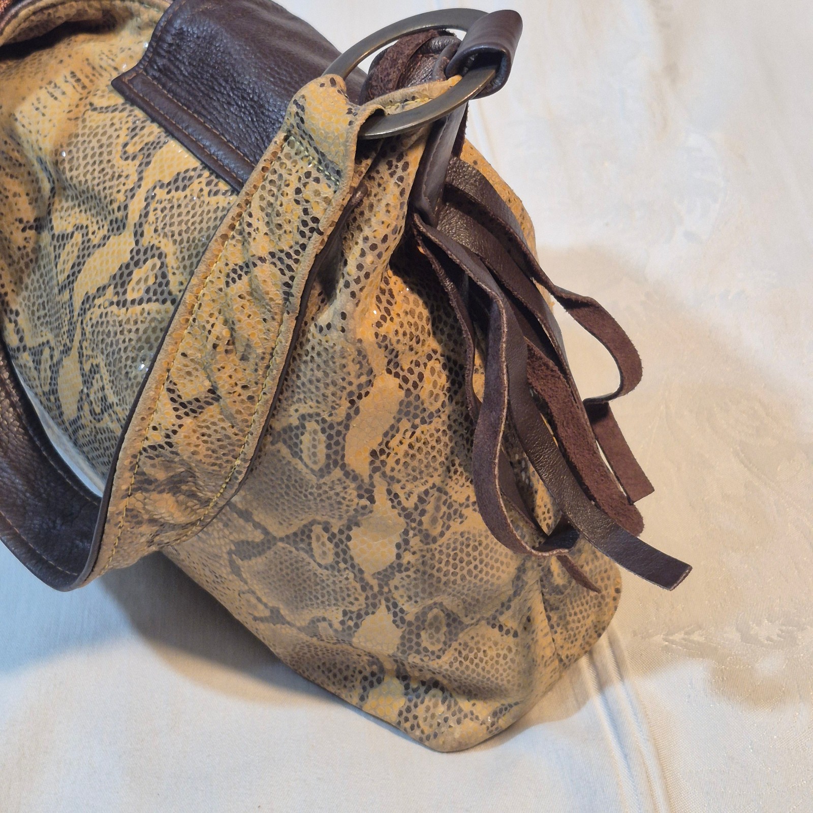 VTG ROBERTO VASCON LEATHER AND PYTHON SNAKE SKIN … - image 7