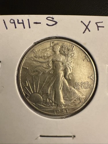 1941-S Walking Liberty Half Dollar 90% Silver XF Details