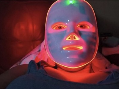 LED Light Therapy Mask Wireless, 7 Color Led Face Mask Light Therapy, Red Light