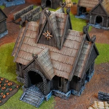 Mead Hall-Kingdom of Saxonia-Rohan 28mm Tabletop Terrain LOTR Middle Earth MESBG