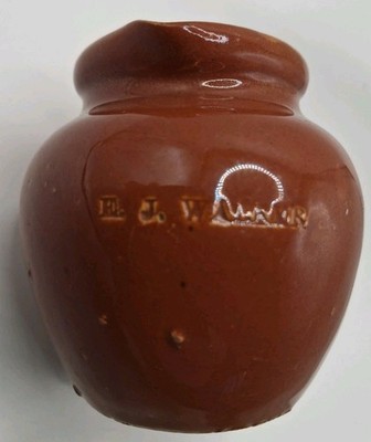 Antiker beeindruckter Milch Sahnetopf/Krug E. J. Walker Griff 
