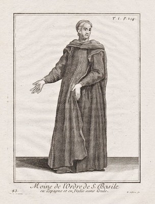 Congregation of St. Basil Espana Italy Order Orden Tracht costume engravi 310904