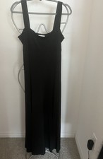 Calvin Klein Women's Sleeveless Square Neck Black Maxi Dress Size Medium