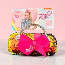 JoJo Siwa Sequin Sunglasses Case Purse Pink Bow Nickelodeon Girls NEW