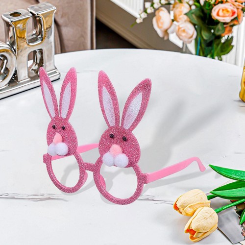 2x Easter Glasses Funny Costume Eyewear Bunny Shaped Easter Eyeglasses