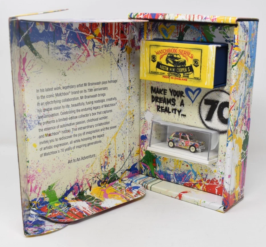 Matchbox Set Austin Mini Cooper S Matchbox X Mr Brainwash Art Is An Adventure - Image 3 of 4
