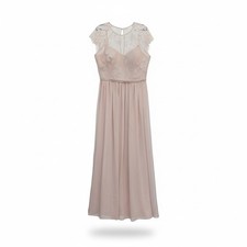 Tania Olsen Dress 20 Pink Lace Sheer Top Sweetheart Neckline Party Cocktail
