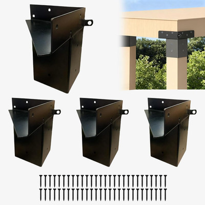Deer Stand Right-Angle Bracket 4X4, 4-Piece Set Outdoor 4X4 Composite Angle Stee