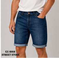 Mens Boys Denim Shorts Jeans Designer Regular Fit Casual Ex Store  NEW