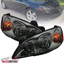 Smoke Headlights Fits 2005-2010 Pontiac G6 Replacement Head Lamp Left+Right Pair