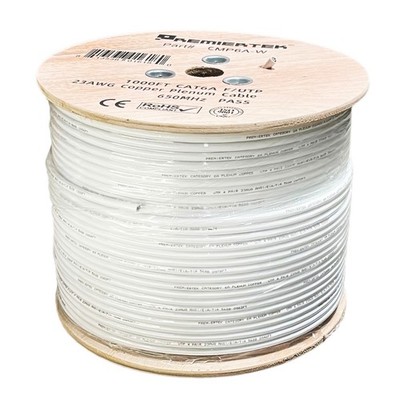 CAT6A 1000FT CMP Plenum Fire Rated UTP NETWORK ETHERNET LAN CABLE 650MHz White