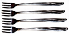 4 Oneida OHS29G Stainless Steel Flatware Cocktail Forks 5 3/4"
