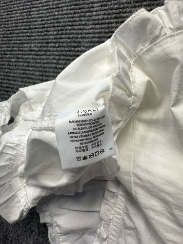Pacsun J Galt Shirt Womens OS White Ruffle Button Babydoll Peasant Blouse Top - Picture 11 of 16