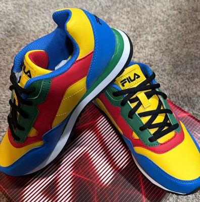 FILA Boys US 4.5 Cress Block Multicolor Sneakers Colorblock