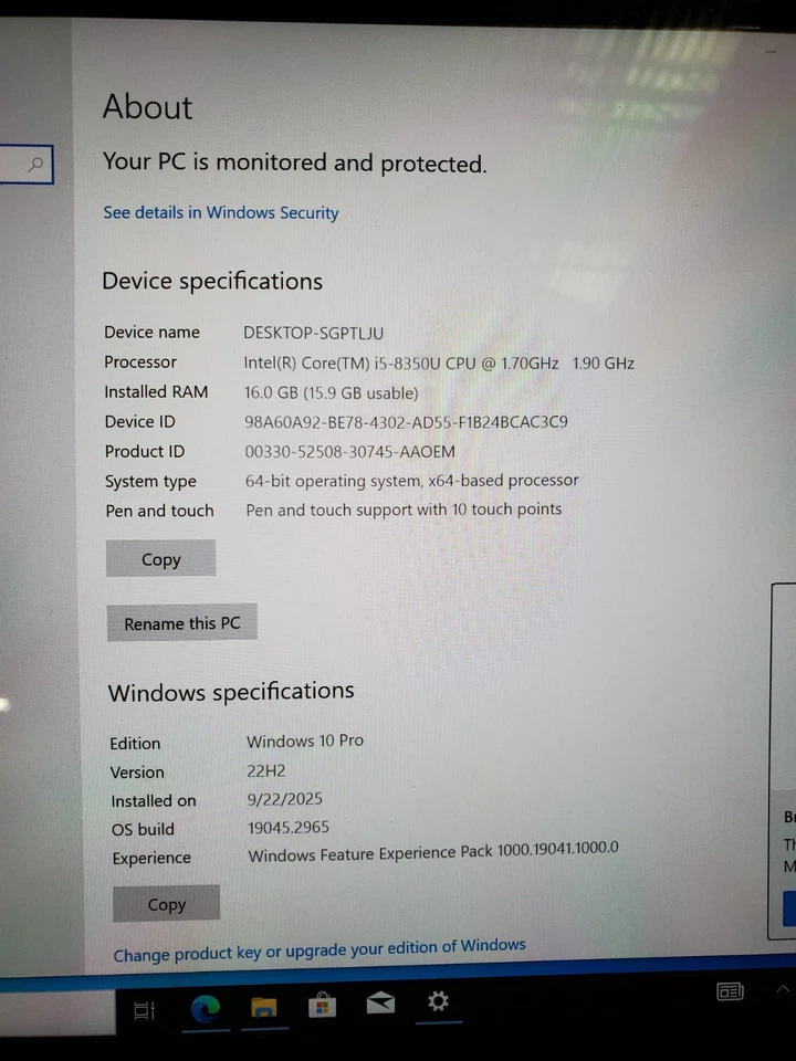 Dell Latitude 5290 2-in-1 i5-8350U 1.7GHz 8GB RAM 256GB SSD Windows 10 #69 - Image 2 of 4