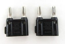 Pomona MDP-S Dual Banana Plugs, Shorting Bar, Black, Set of 2 - New, Free Ship