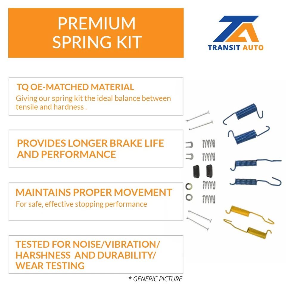 Rear Drum Brake Hardware Kit Spring For Chevrolet Aveo Pontiac Aveo5 Wave Spark - Image 3 of 4