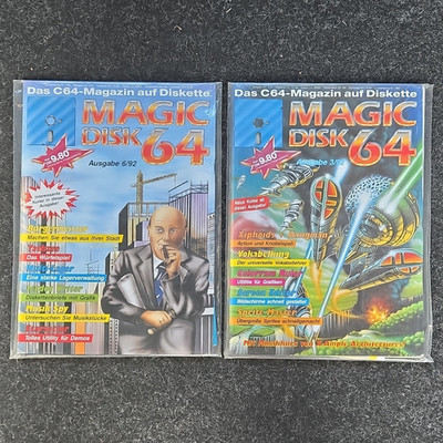 Commodore 64 C64 - Magic Disk 64 - Ausgaben 3/1992 & 6/1992 - 2x SEALED