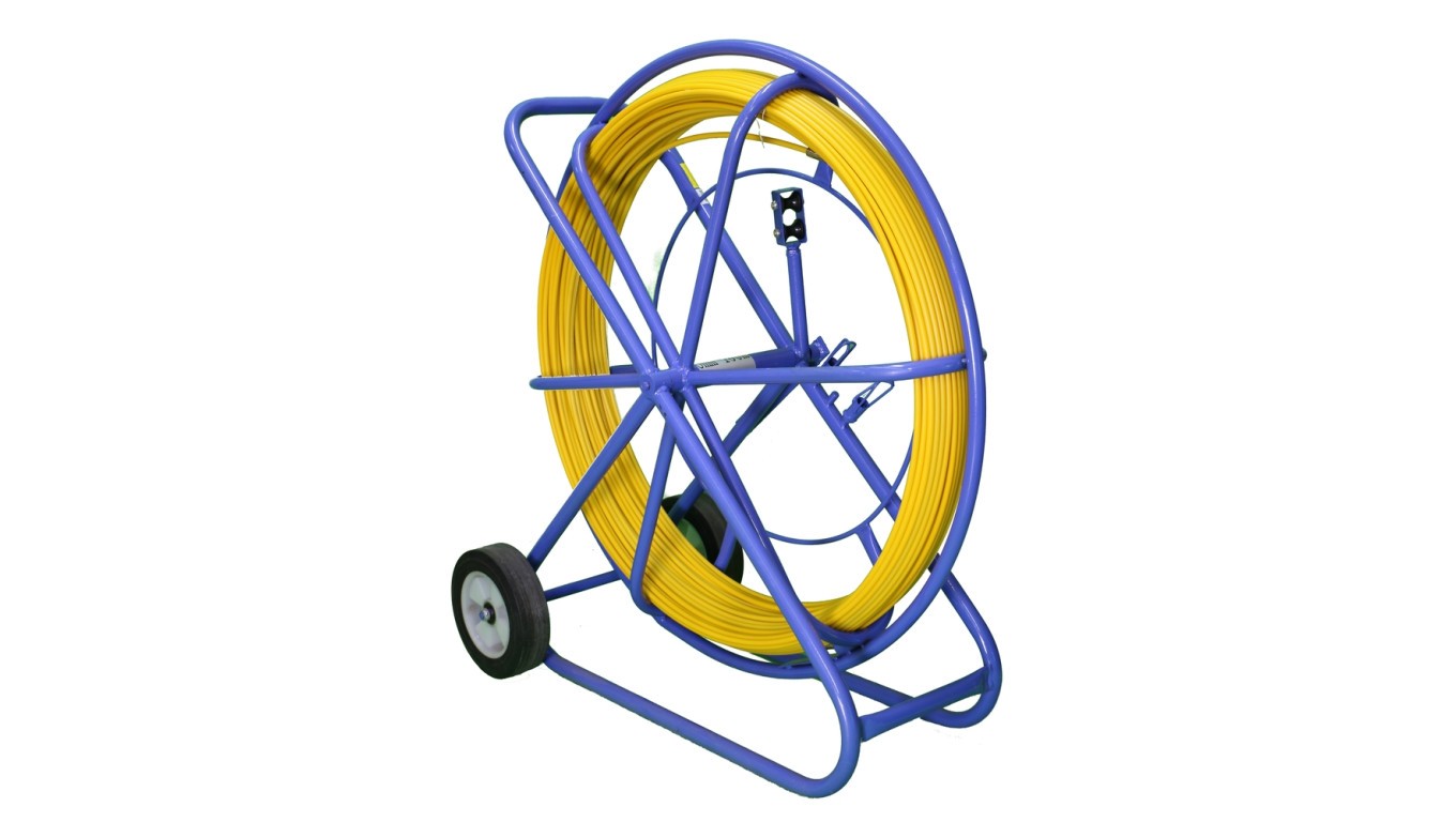 Пилотная установка для пшецегания кабелей из стекловолокна FRP, диаметр 8 мм, длина 150 м, максимальная глубина