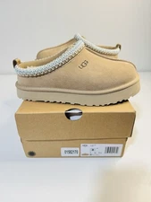 UGG Tazz Sand Suede Platform Slippers Big Kids GS Size US 4 1143776K-SAN