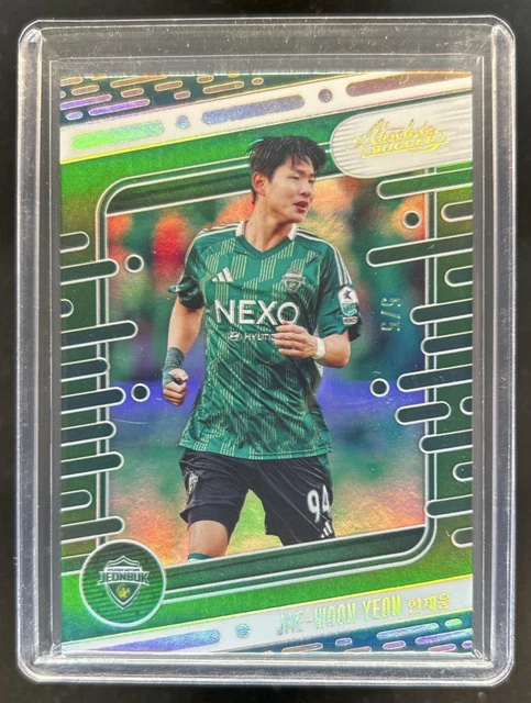 2025 Panini Absolute K League Jae-Woon Yeon Spectrum Green #/5 Jeonbuk