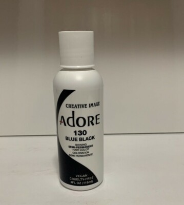 CREATIVE IMAGE ADORE SHINNING  SEMI PERMANENT HAIR COLOR #130 BLUE BLACK 4OZ