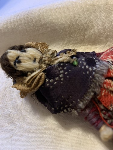 Antike Schnurpuppen Hand Made in Denmark sehr alte handgeschriebene Etiketten siehe Fotos - Bild 13 von 19