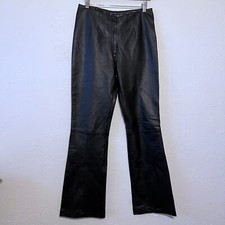 Saguaro 90's Vintage High Waist LEATHER Boot Cut Pants Size 8 Womens