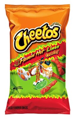 Cheetos Flamin Hot Limon Crunchy (Flaming Hot Lime), 9oz Pack of 2