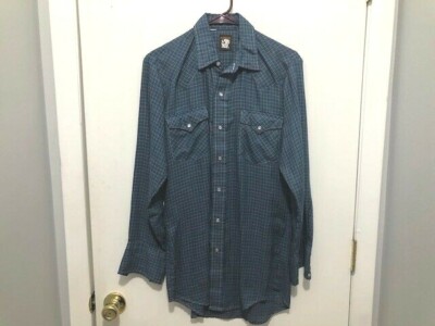 VINTAGE - ▪️50‘s【KARMAN】 WESTERN SHIRT Men's Vintage Karman Western Shirt with Pearl Snaps - Size