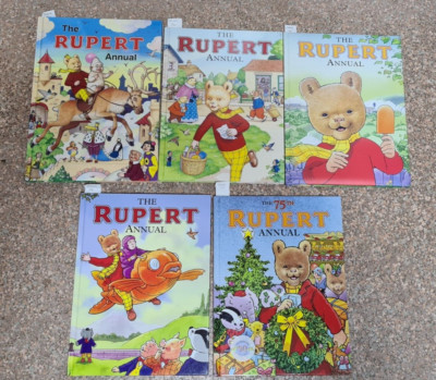 Collection of 5 Vintage Rupert the Bear Annuals 2006; 2007; 2008; 2009; 2010 VGC