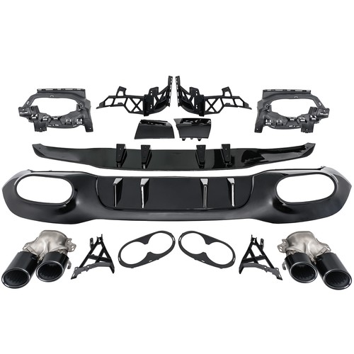 Heckdiffusor Stoßfänger Diffusor paßt für Mercedes W177 Sport Hatchback schwarz - Bild 5 von 5