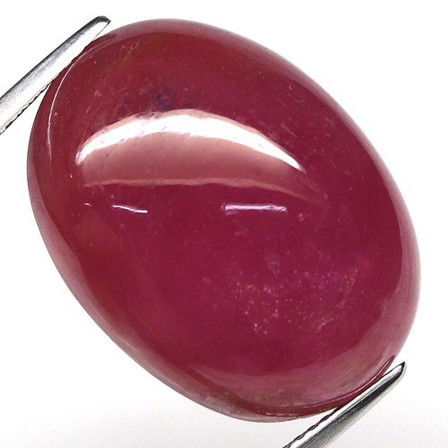 32.86 CT. Heated Red Ruby Madagascar Oval Cabochon 16 x 22 mm. - Picture 2 of 4